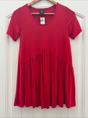 Agnes & Dora Red Short Sleeve Tunic